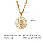 St. Benedict Symbol Openwork Pendant Necklace