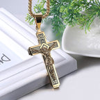 Crafted Jesus Crucifix Titanium Necklace