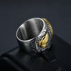 Retro Cross "Hand of God" Titanium Religion Ring
