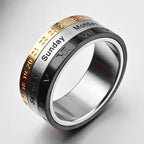 "The Genesis" Time and Date Ring: God's Seven Days of Creation