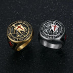 Knight's Armor Shield Protection Titanium Ring