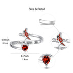 The Vitality of Jesus: Red Cardinal Adjustable Ring