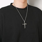 Jesus Crucifix Religion Cross Pendant Necklace