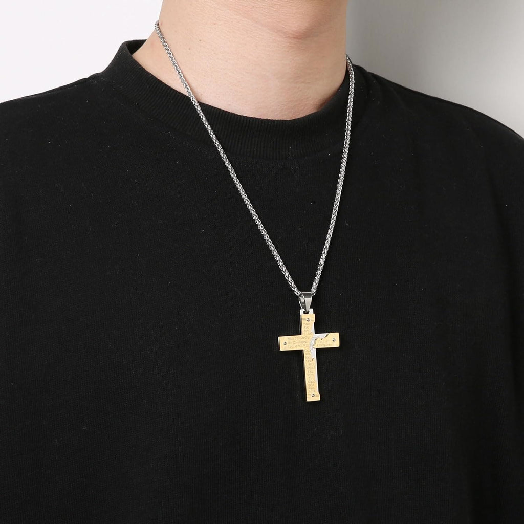 Jesus Crucifix Religion Cross Pendant Necklace