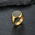Talisman Seal of Solomon Six-Pointed Star Constellation Rings Stainless Steel Band