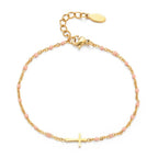 Delicate Minimalist Cross Bracelet