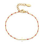 Delicate Minimalist Cross Bracelet