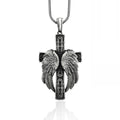 Winged Cross Silver Pendant Christian Necklace