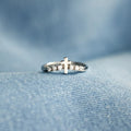 Minimalist Jesus Cross Zirconia Ring