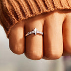 Minimalist Jesus Cross Zirconia Ring