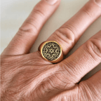 Talisman Seal of Solomon Six-Pointed Star Constellation Rings Stainless Steel Band