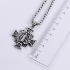 Saint Benedict Protection Medal Cross Pendant Necklace