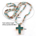 Catholic Cross Pendant Christian Necklace Religious Jewelry