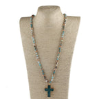 Catholic Cross Pendant Christian Necklace Religious Jewelry
