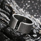 Stainless Steel Antique Punk  Cross Ring