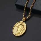 Jesus Medallion Pendant Blessing Necklace