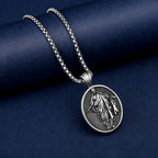 Jesus Medallion Pendant Blessing Necklace