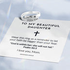 Faith-Over Fear: Minimalist Christ Bible Ring