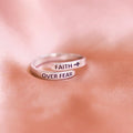 Faith-Over Fear: Minimalist Christ Bible Ring