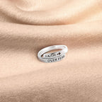 Faith-Over Fear: Minimalist Christ Bible Ring