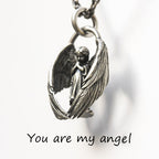 Blessing Praying Guardian Angel Wing Pendant Necklace