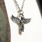 Spread-winged Praying Angel Protection Necklace