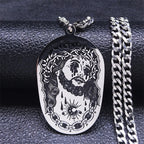 Multi-element Crown of Thorns Statue of Jesus Necklace