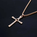Jewelry Cross Crystal Pendant Chain Necklace
