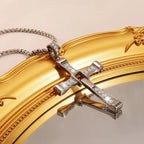 Jewelry Cross Crystal Pendant Chain Necklace