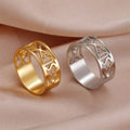 Jesus Fish Skeleton Titanium Religion Ring