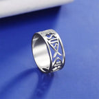 Jesus Fish Skeleton Titanium Religion Ring