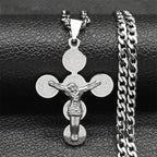 Medal Of St. Benedict Cross Pendant Necklace