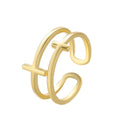 Double Cross Minimalist Ring
