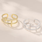 Double Cross Minimalist Ring