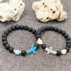 Glow in the Dark  Cross Bracelet
