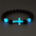 Glow in the Dark  Cross Bracelet