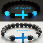 Glow in the Dark  Cross Bracelet