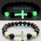 Glow in the Dark  Cross Bracelet