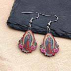 Our Lady Of Guadalupe Virgin Mary Colorful Earrings VIP