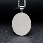 Virgin Mary Religious Stainless Steel Pendant Necklace