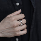 Medieval Retro Cross Iris Ring