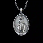 Crafted Silver Maria Pendant Necklace Religion Jewelry