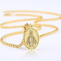 Miraculous Mary Pendant Religion Necklace