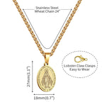 Miraculous Mary Pendant Religion Necklace