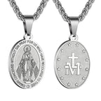 Miraculous Mary Pendant Religion Necklace