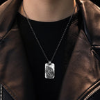 Retro Pray Hands Silver Medal Faith Necklace
