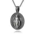 Miraculous Virgin Mary Medallion Pendant Necklace