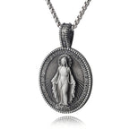 Miraculous Virgin Mary Medallion Pendant Necklace