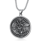 Classic Saint Michael the Archangel Religion Necklace