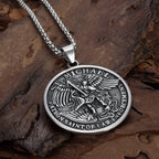 Classic Saint Michael the Archangel Religion Necklace